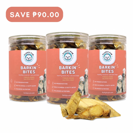 Barkin' Bites All-Natural Freeze-Dried Salmon Treats (Bundle of 3)