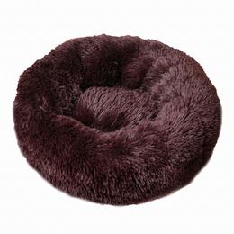 Fluffy Fur Calming Donut Pet Bed